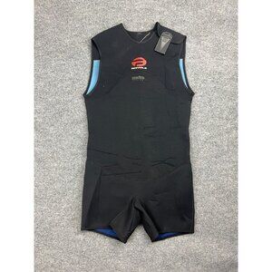 Pinnacle Wetsuit Men's XL Black Sleeveless Shorts Merino Lining Surf